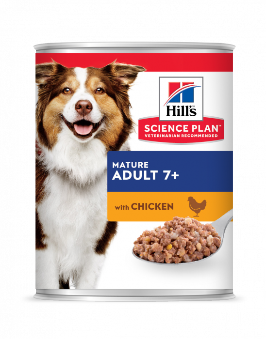 HILL’S SCIENCE PLAN MATURE ADULT  hrană pentru câini cu pui 370 g (conservă) [1]