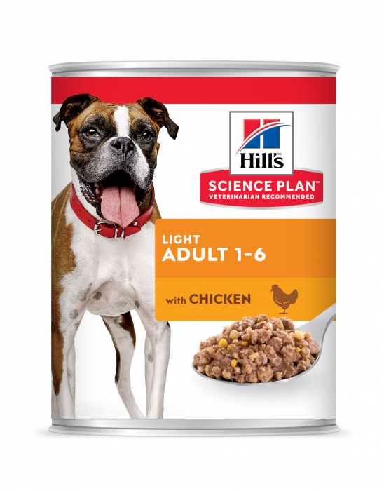 HILL’S SCIENCE PLAN ADULT LIGHT  hrană pentru câini 370 g (conservă) [1]