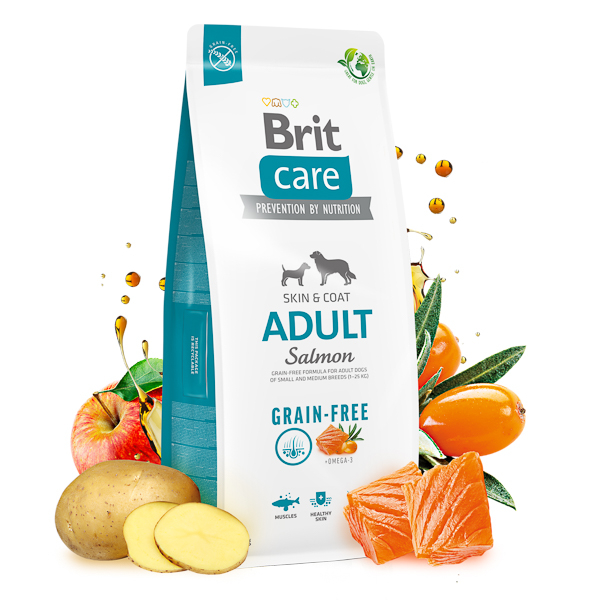 12kg Brit Care Dog Grain-free Adult, hrana uscata fara cereale pentru caini adulti cu aroma de somon [2]