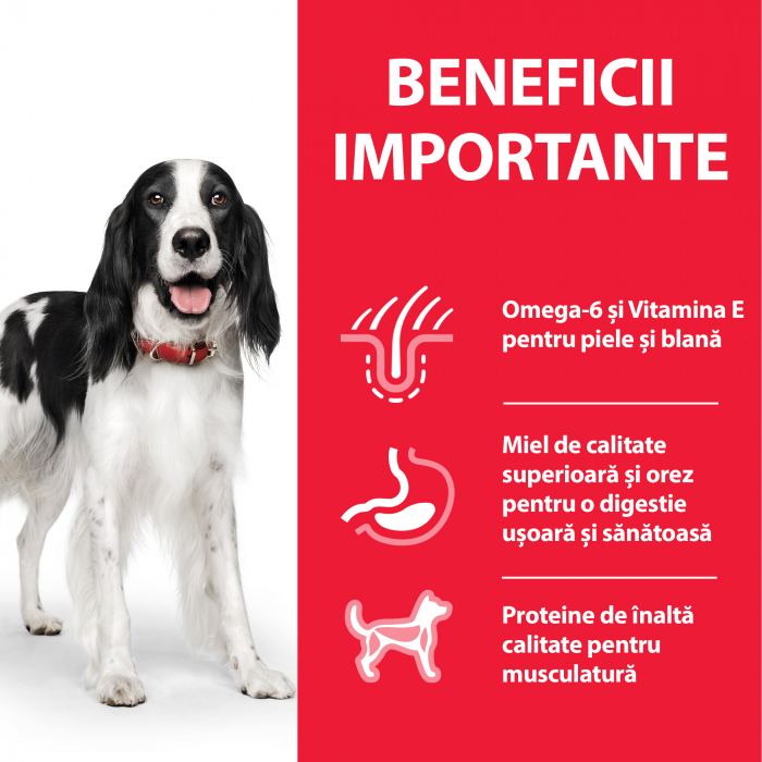 Pachet 18kg Hill's SP Canine Adult Medium Lamb and Rice Value Pack + Deparazitare externa Zeronil 268mg 20-40kg [3]