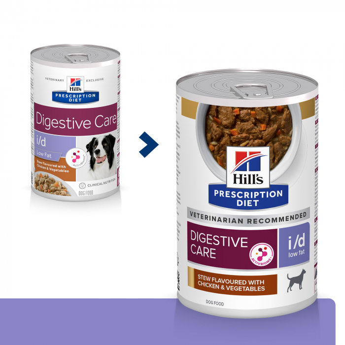 Hill's PD Canine I/D Low Fat Chicken & Vegetables Stew 354 g, hrană umedă dietă veterinară pentru câini cu probleme digestive [4]