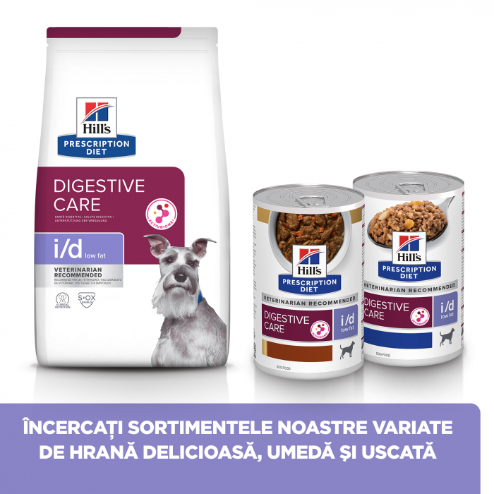 Hill's PD Canine I/D Low Fat Chicken & Vegetables Stew 354 g, hrană umedă dietă veterinară pentru câini cu probleme digestive [8]