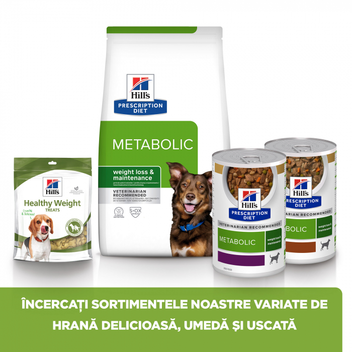 370g Hill’s PD Metabolic Weight Management, hrană umedă dietă veterinară pentru caini cu probleme de greutate [11]