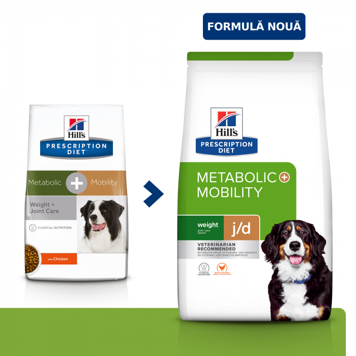 4kg Hill's PD Canine Metabolic Plus Mobility, hrană uscată dietă veterinară pentru câini cu probleme articulare [4]