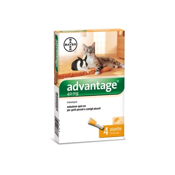 Pipetă antiparazitară pentru pisici și iepuri 0-4 kg Advantage 40 - 1 pipetă [1]