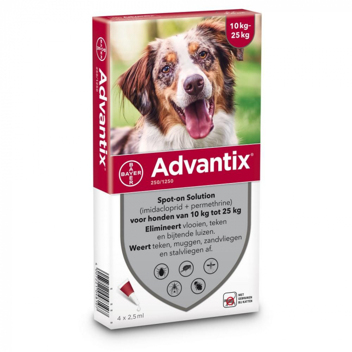Pipetă antiparazitară Advantix 250 pentru câini 10-25 kg VetPet-Shop [1]