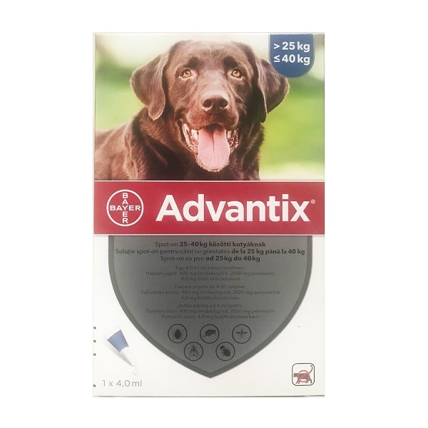 Pipetă antiparazitară Advantix 400 pentru câini 25-40 kg VetPet-Shop [1]