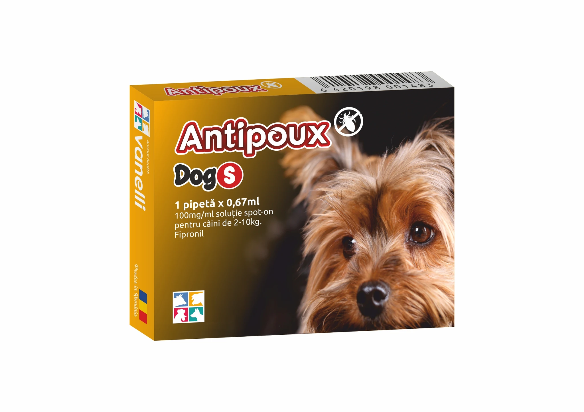 ANTIPOUX DOG S spot on , 1 PIPETA ANTIPARAZITARA [1]