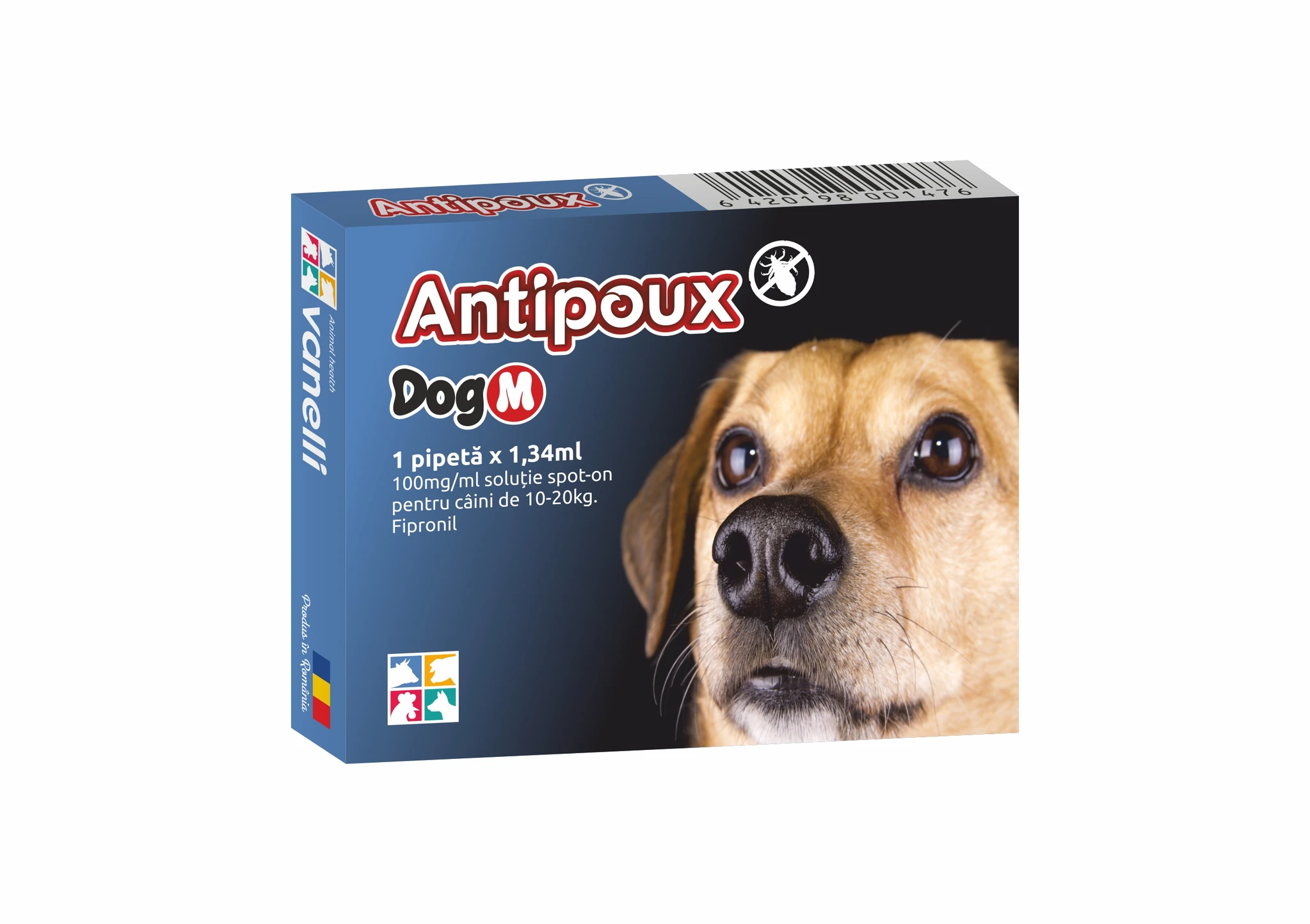 ANTIPOUX DOG M spot on , 1 PIPETA ANTIPARAZITARA [1]