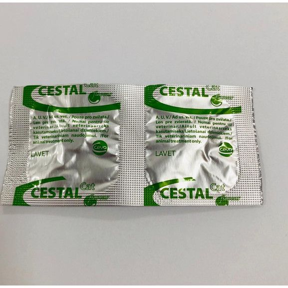 Tablete deparazitare internă pentru pisici Cestal Cat Chew 8 comprimate [2]