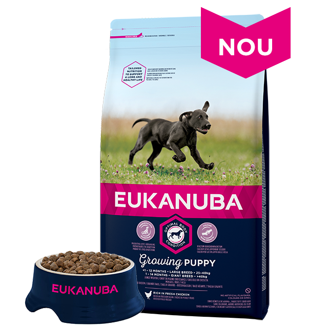 Eukanuba PUPPY LARGE cu PUI 25-40 kg: 1-12 luni, 15+3 kg [1]
