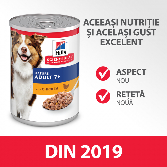 HILL’S SCIENCE PLAN MATURE ADULT  hrană pentru câini cu pui 370 g (conservă) [2]