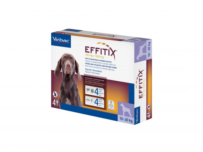 Effitix M 10–20 kg, 4 pipete – Antiparazitar câini [2]