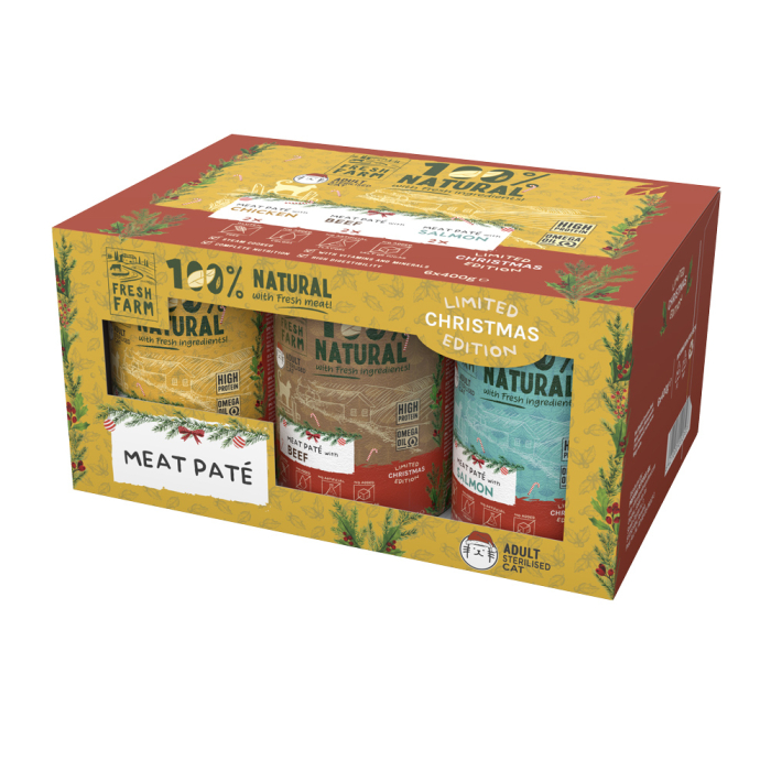 Fresh Farm Christmas Cat Can Mix 6X400gr Meat Pate [1]