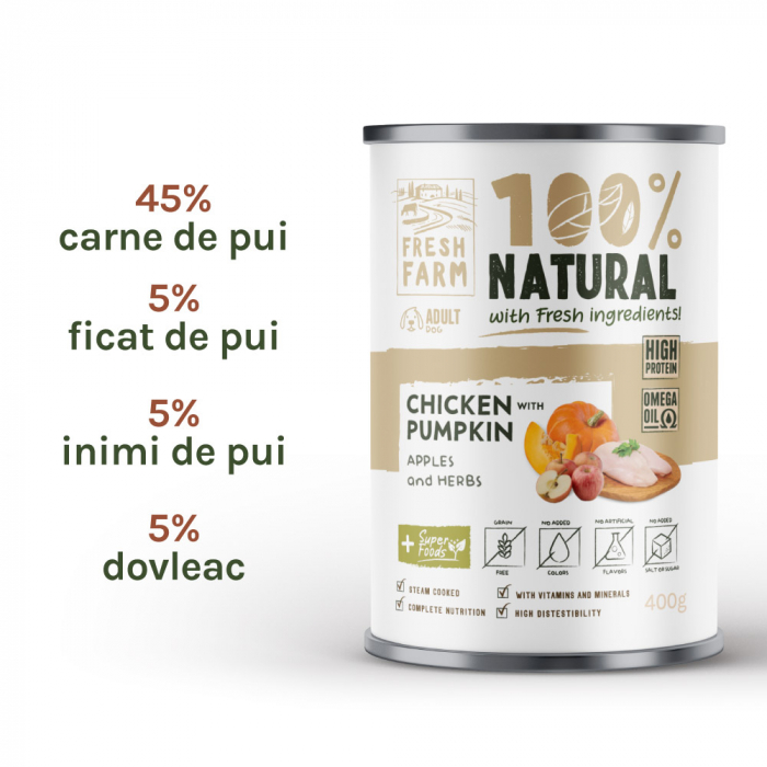Fresh Farm Coarse pate with chicken, pumpkin, apples and herbs 400 gr [1]
