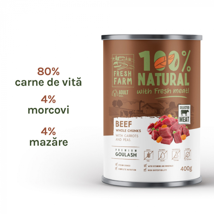 Fresh Farm Goulash with beef, carrots and peas 400 gr [1]