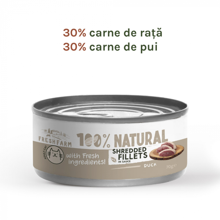 Fresh Farm Shredded fillets in sauce with duck and chicken 70 gr [1]