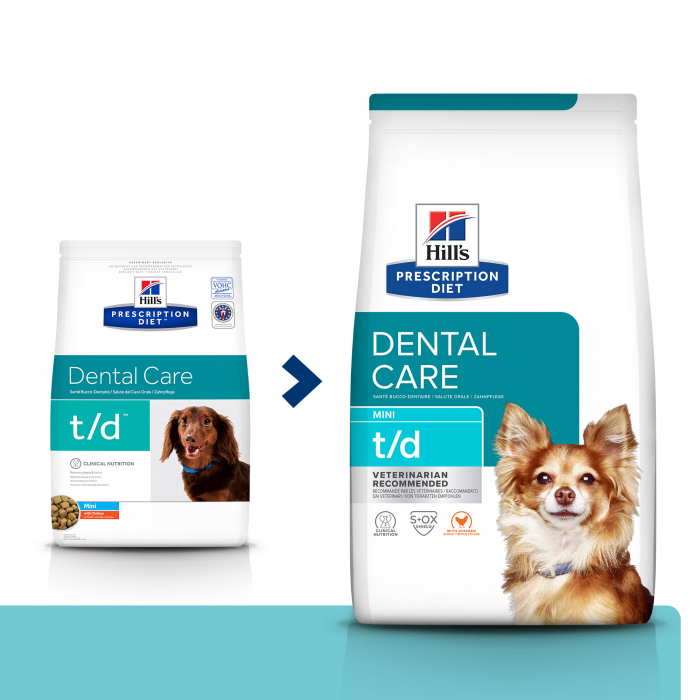3kg Hill's PD t/d Dental Care Mini  hrana dieta veterinara pentru caini [2]