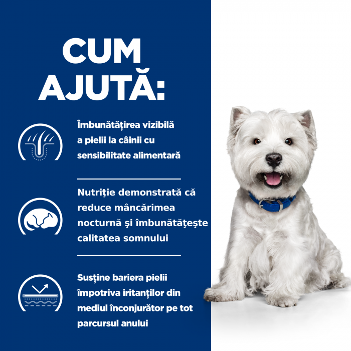 1kg Hills PD Derm Complete Mini , hrană uscată dietă veterinară pentru câini cu probleme dermatologice [8]