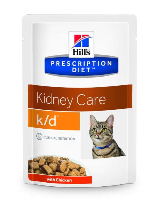 Hrană umedă dietă pentru pisici Hills K/D Feline cu pui - plic 85g [1]