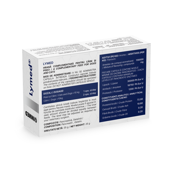 Lymed® Supliment Premium cu enzime pancreatice pentru câini și pisici – adjuvant în sindromul de malabsorbție [2]