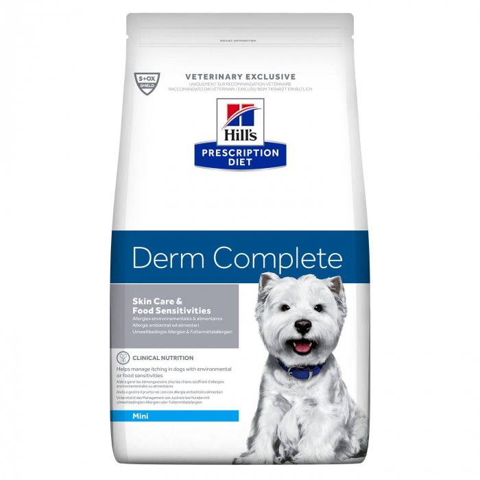 Hills PD Derm Complete Mini Hrană Pentru Câini Cu probleme de piele 1 kg [1]