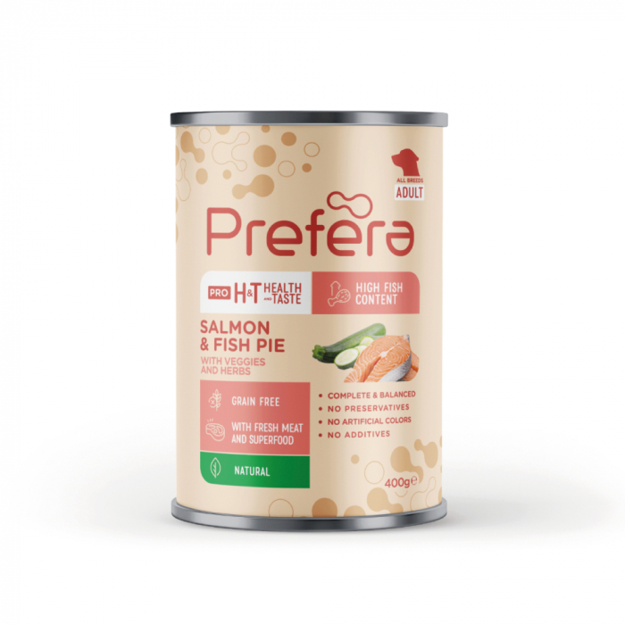 Prefera Coarse pate with salmon, zucchini, sweet potatoe and herbs 400 gr [1]