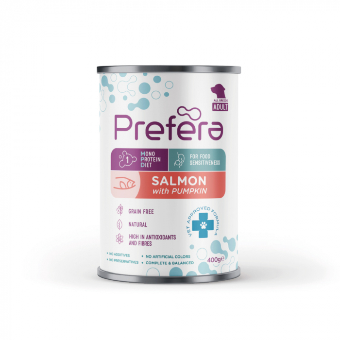 Prefera MPD Adult- salmon and pumpkin 400gr [1]