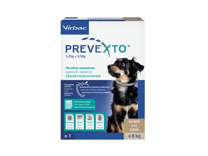 PreveXto Zgardă Antiparazitară Câini ≤8 kg 38 cm – Virbac [2]