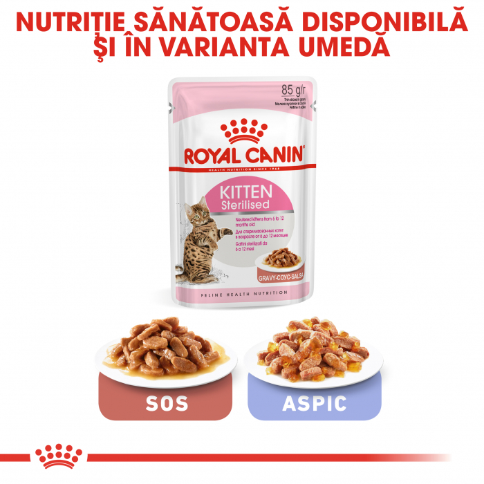 Royal Canin Kitten Sterilised hrana uscata pisica sterilizata junior, 400 g [5]