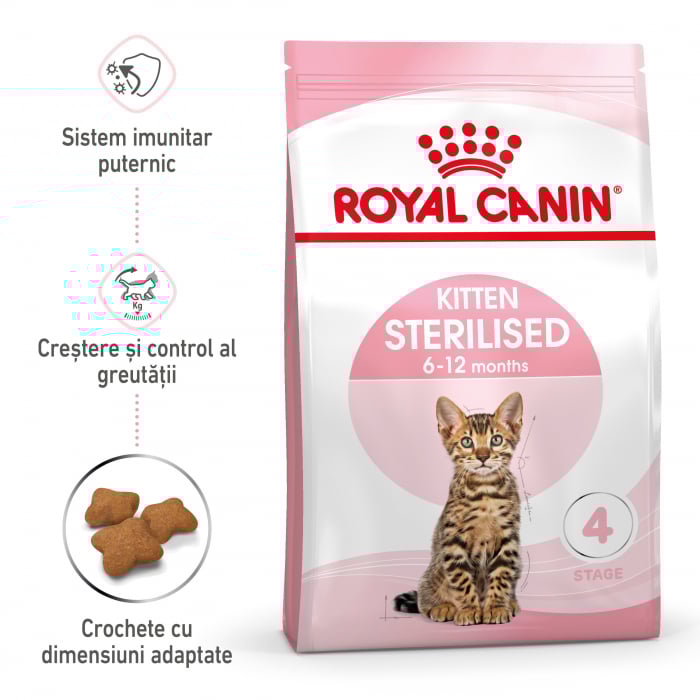 Royal Canin Kitten Sterilised hrana uscata pisica sterilizata junior, 2 kg [2]
