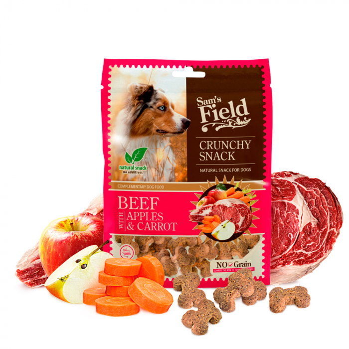 Sam's field crunchy snack beef with apples & carrot 200gr [2]