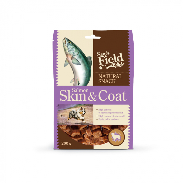 Sam's field natural snack salmon skin and coat 200gr [1]