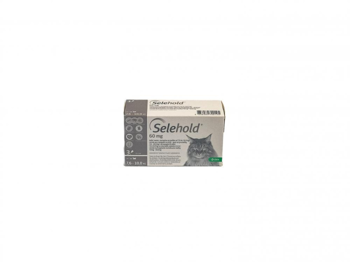 Selehold 60 mg Pisici 7,6–10 kg, soluție spot-on, 3 pipete x 1 ml [2]