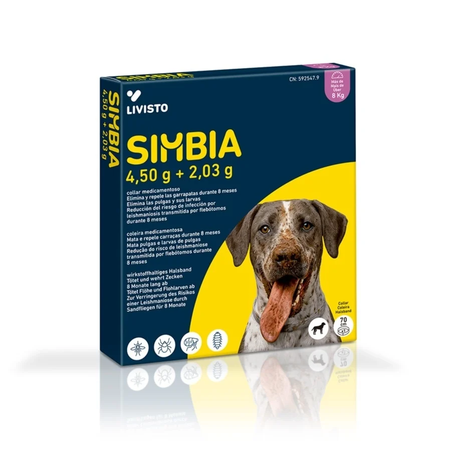 Simbia Zgardă Antiparazitară Câini peste 8 kg – 70 cm [2]