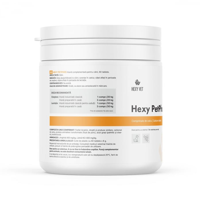 Supliment nutritiv pentru caini Hexy Pet Phos 60 tablete [4]