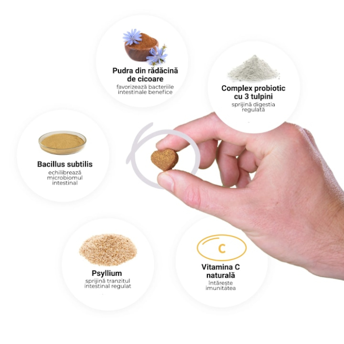 Tipaw Digestive Probiotics – Supliment pentru câini cu probleme digestive, 60 comprimate masticabile moi [3]