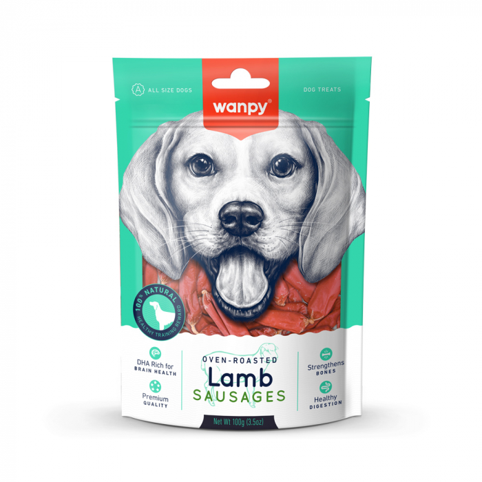 Wanpy recompensa caini carnati din carne de miel 100 gr [1]