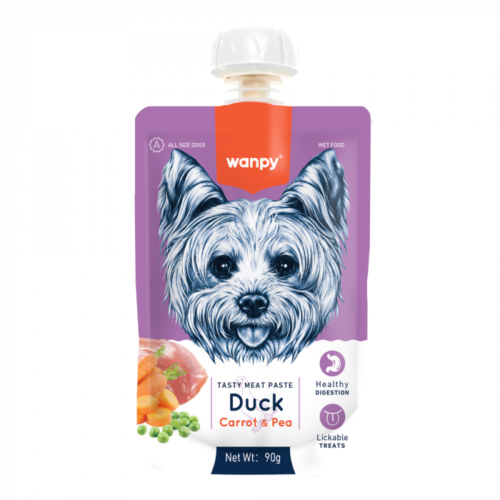 Wanpy recompensa caini pasta din carne de rata 90 gr [1]