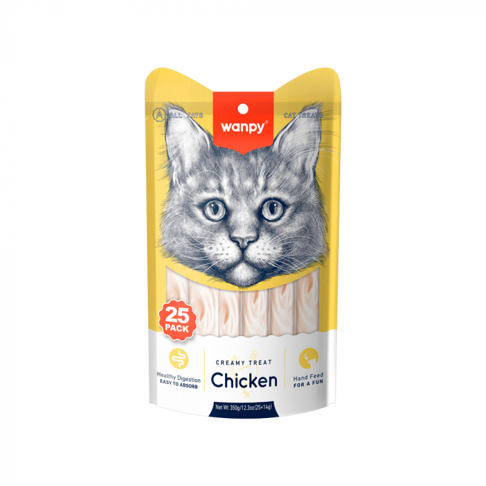 Wanpy recompensa cremoasa pisici cu pui 25x14 gr [1]