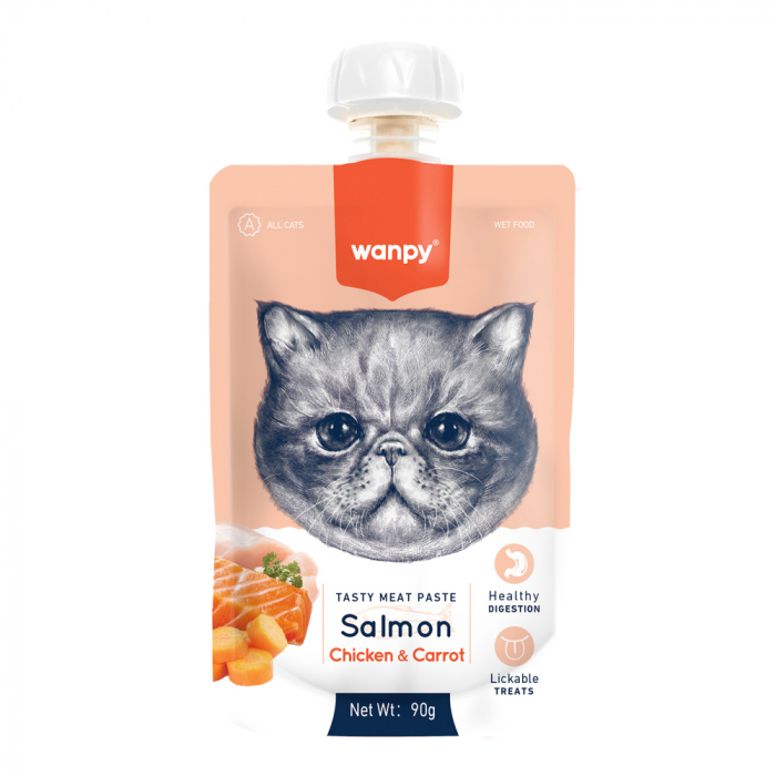 Wanpy recompensa pisici somon si pui 90 gr [1]