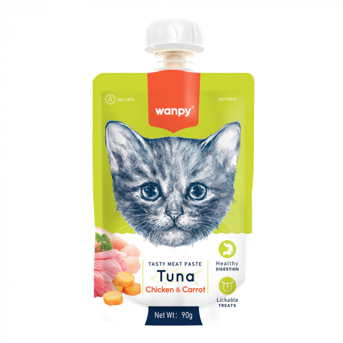 Wanpy recompensa pisici ton si pui 90 gr [1]