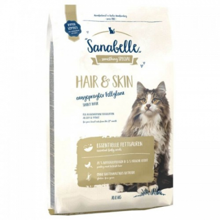 SANABELLE - 10kg Sanabelle Hair and Skin, Hrana uscata pentru pisici, sănătate piele și păr
