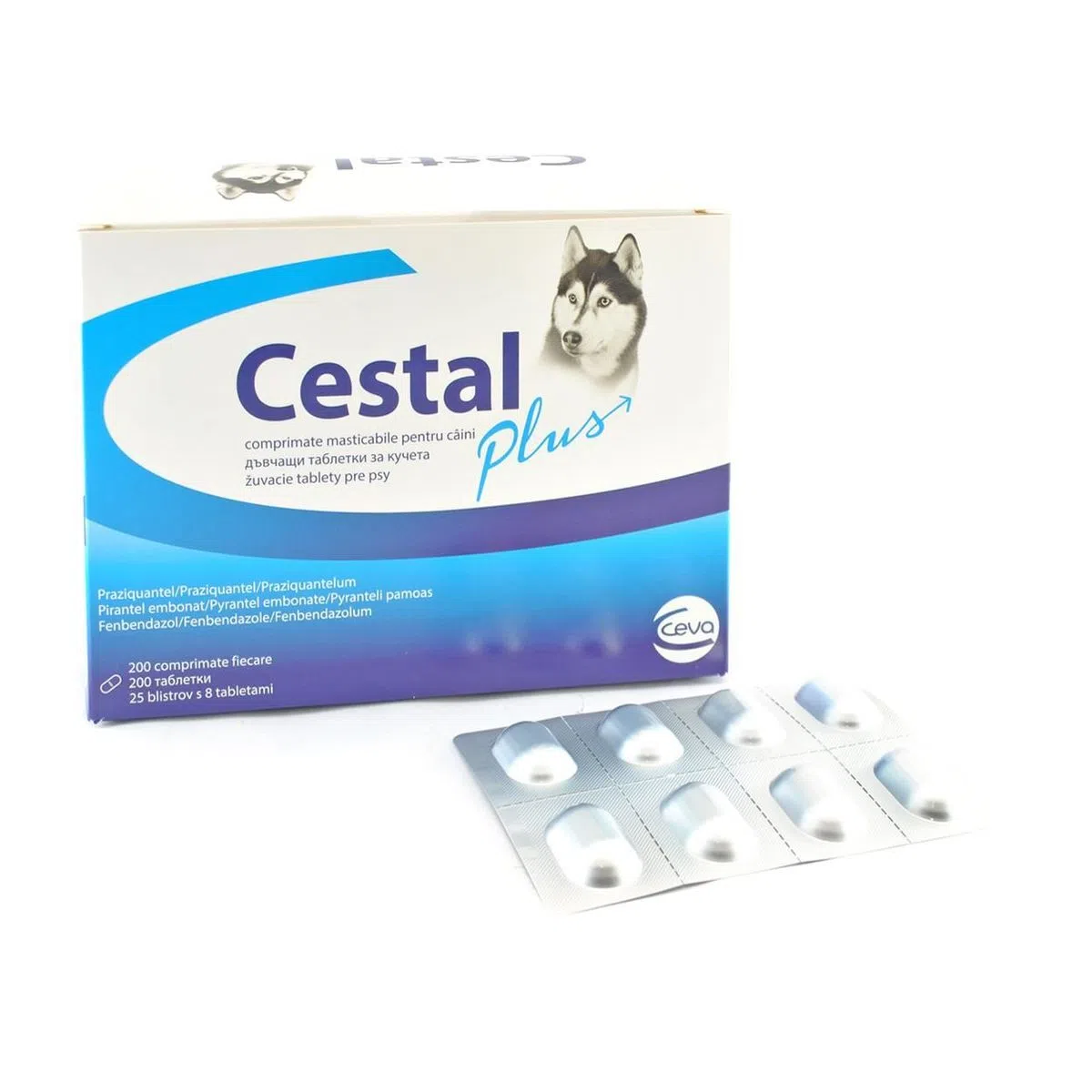 Produse - CESTAL PLUS CHEW, 200 Tablete deparazitare interna pentru caini
