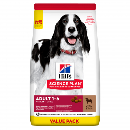 Pachet 18kg Hill's SP Canine Adult Medium Lamb and Rice Value Pack + Deparazitare externa Zeronil 268mg 20-40kg [1]