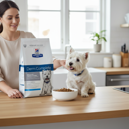 1kg Hills PD Derm Complete Mini , hrană uscată dietă veterinară pentru câini cu probleme dermatologice [10]