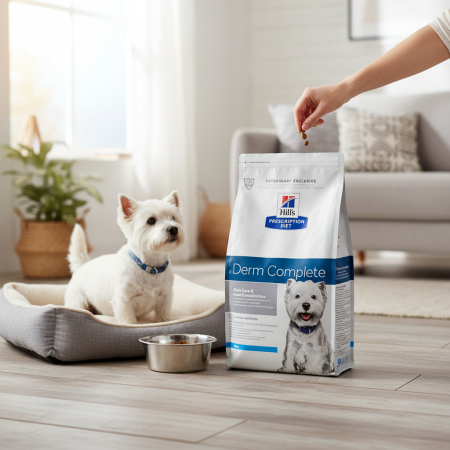1kg Hills PD Derm Complete Mini , hrană uscată dietă veterinară pentru câini cu probleme dermatologice [11]
