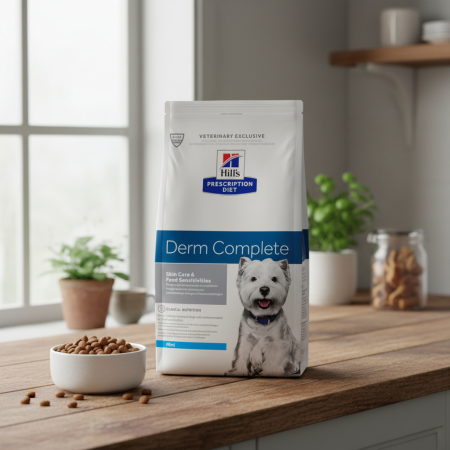 1kg Hills PD Derm Complete Mini , hrană uscată dietă veterinară pentru câini cu probleme dermatologice [12]