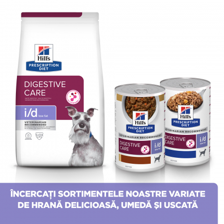 Hill's PD Canine I/D Low Fat Chicken & Vegetables Stew 354 g, hrană umedă dietă veterinară pentru câini cu probleme digestive [7]