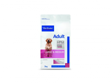 VIRBAC - 3kg Virbac HPM Adult Dog Large/Mediu, hrana inteligenta pentru caini adulti de talie medie si mare